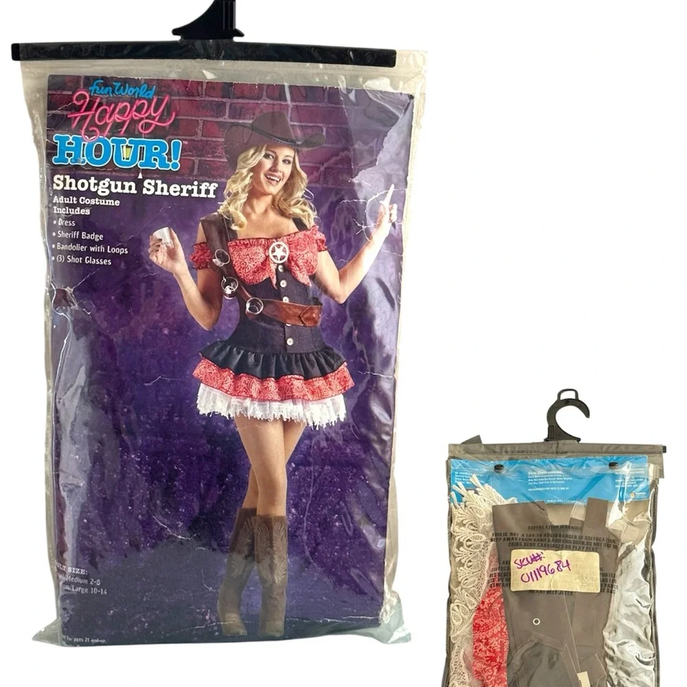 🛍️SALE🛍️ Fun World Women's Shotgun Western Sheriff Cowgirl Costume - Picture 6 of 6